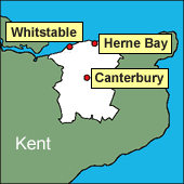 Canterbury, Whitstable, Herne Bay area